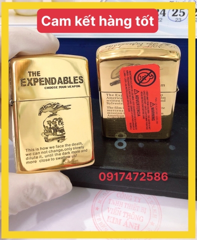 Bật Lửa Zippo Armor Vỏ Dầy khắc  ăn mòn 5 mặt The Expendables hình chim ĐẬU TỬ THẦN