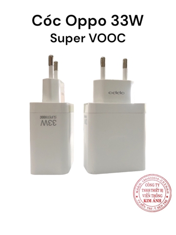 Cóc sạc nhanh Oppo SUPER VOOC công suất 33W  Zin máy, hàng chính hãng bảo hành 12 tháng