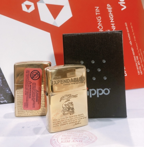 Bật lửa Zippo Armor vỏ dầy, khắc chìm Chim Đậu Đầu Lâu, hàng loại 1 vỏ bằng đồng có tem đỏ