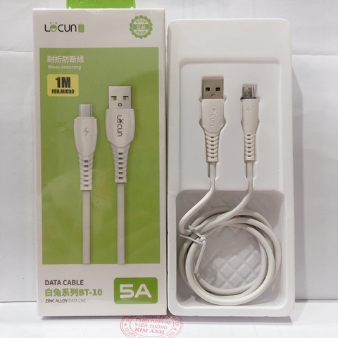 Micro- Dây sạc nhanh Lecun BT-10 dòng điện 5A chân cắm Micro Hàng Chính Hãng bảo hành 12 tháng