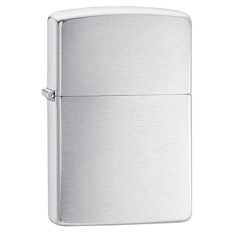 Bật lửa Zippo Mỹ Brushed Chrome, Cam kết hàng chính hãng có giấy Hải quan gửi kèm đơn hàng