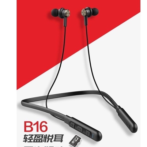 [Mã ELHACE giảm 4% đơn 300K] TAI NGHE BLUETOOTH 2 TAI BYZ B16 -vòng cổ, hổ trợ thẻ nhớ, Chính hãng bảo hành 12 tháng