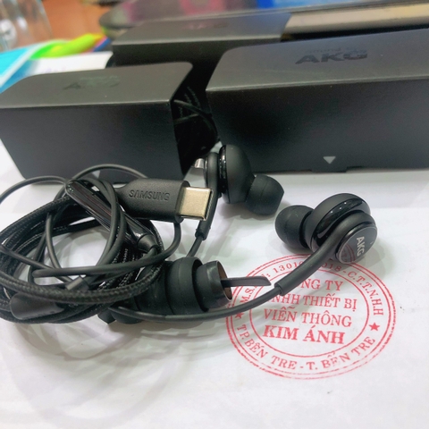 Tai nghe AKG linh kiện dùng cho Galaxy Note 10 - Note 10plus, chân cắm Type C, dây dù chống rối