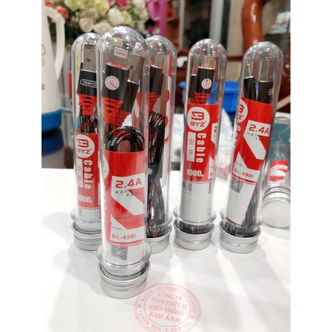 Cáp BYZ 690M ống nghiệm dây dù chân cắm I - Hàng Chính Hãng