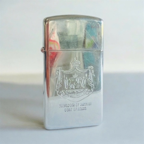 Bật lửa Zippo Slim Mỹ Chủ đề HAWAII Mộc Ngược Hiếm Gặp Sản Xuất 1992, hàng chính hãng có giấy Hải quan gửi kèm đơn hàng