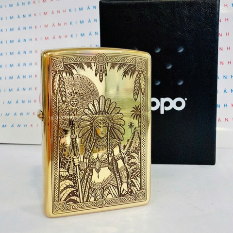Bật Lửa Zippo Mỹ Nữ Chiến Binh Da Đỏ, Hàng Chính Hãng Có Giấy Hải Quan Gửi Kèm Đơn Hàng