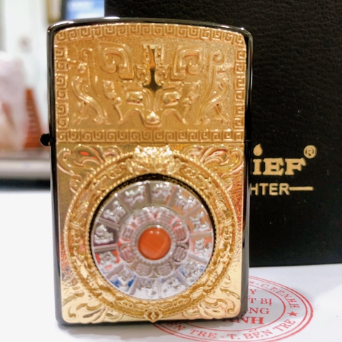 Bật lửa Chief đồng nguyên chất có Nút Xoay chủ đề 12 con giáp