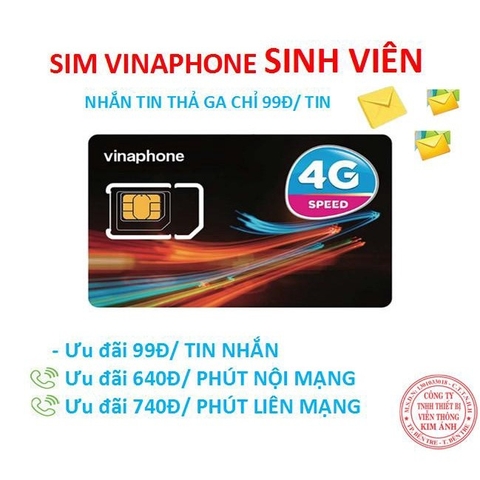 Sim Telesale Vinaphone dùng mãi mãi ưu đãi nhắn tin rẻ chỉ 99đ/ tin, lại thêm giảm cước gọi còn 640đ, Hàng chính hãng