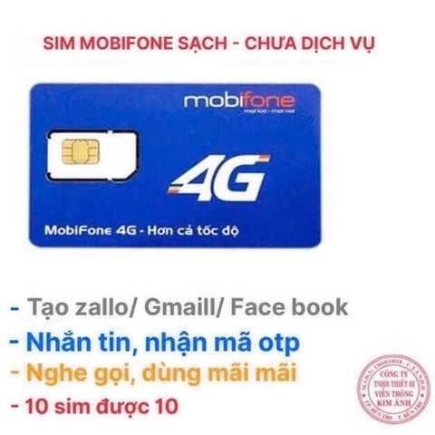 Sim 4G Mobifone Telesale dùng mãi, nghe gọi giá rẻ, làm công việc, nhắn tin, nhận mã otp, Hàng chính hãng