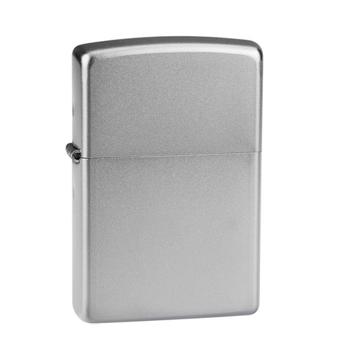 Bật lửa, hộp quẹt Zippo Mỹ Satin Chrome (mã 205) vân nhám chống trầy , hàng chính hãng  có giấy Hải Quan kèm đơn hàng