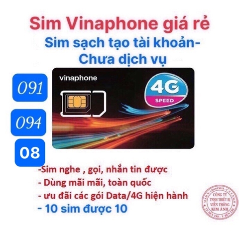 Sim Vinaphone dùng mãi, nghe gọi giá rẻ, làm công việc, nhắn tin, nhận mã otp, Hàng chính hãng