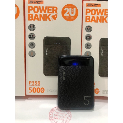 Pin sạc dự phòng SYC P356 Dung Lượng 5000 Mah - Hàng Chính Hãng