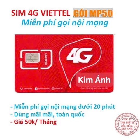 Sim Telesale VIETTEL gọi rẻ Gói MP50/ MP50X/ MP30 Miễn phí các cuộc gọi dưới 20 phút chỉ 50k/tháng