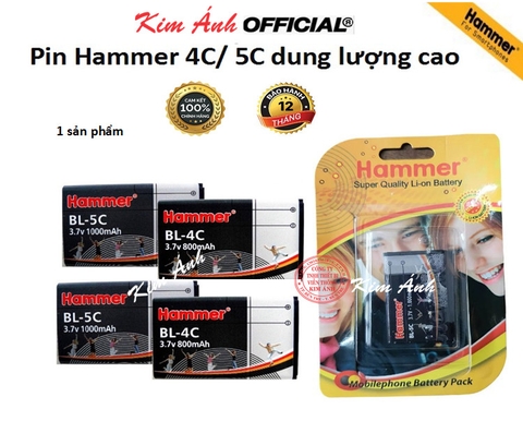 Pin hammer 4c/5c chính hãng- cam kết sản phẩm nhập khẩu Chính Hãng, bảo hành 12 tháng