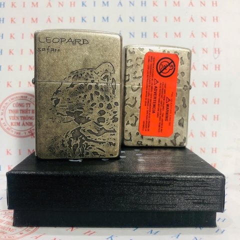 Bật lửa Zippo Báo gấm Leopard, hàng loại 1 vỏ bằng đồng có tem đỏ