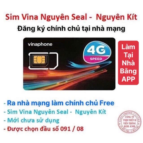 Sim Vinaphone nghe gọi mãi mãi loại nguyên kít, nguyên seal tự đăng ký chính chủ tại nhà bằng My VNPT