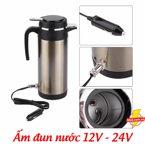 Ấm đun nước trên xe ô tô 12V - 24V, ấm siêu tốc BLX-02