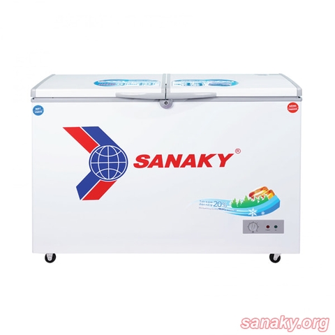 Tủ bảo quản nằm 2 ngăn giàn đồng SANAKY-3699W1N (270 lít)TQ
