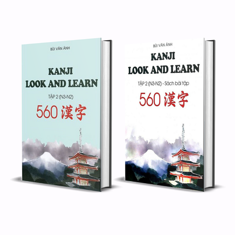 Combo Kanji Look and Learn N3, N2 - 560 Kanji (SGK + SBT)