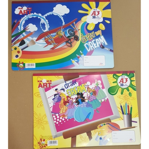 Vở vẽ A3 dán gáy 30 tờ  - TN214