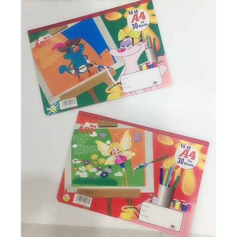 Vở vẽ A4 dán gáy 30 Tờ - TN213