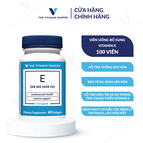 Thực phẩm bảo vệ sức khỏe  E 268 MG (400 IU)