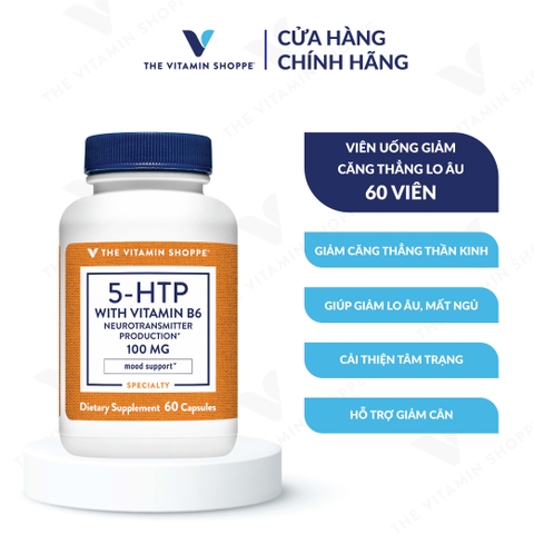 Thực phẩm bảo vệ sức khỏe 5-HTP WITH VITAMIN B6 100MG