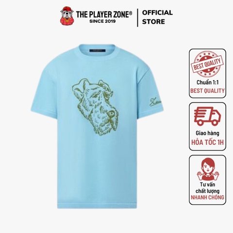 Áo thun LV Louis Vuitton Graphic Short-Sleeved Crewneck - Blue
