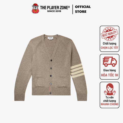 Áo cardigan TB Striped Wool - Brown