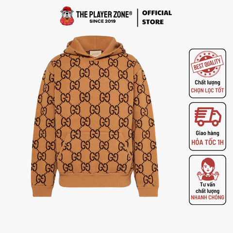 Áo Hoodie Gucci Wool Hooded Sweatshirt - Neutrals