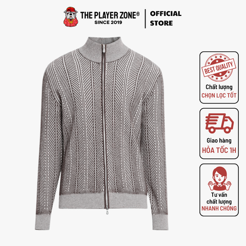 Áo Khoác Brunello Cucinelli Men's Gray Zipped Cardigan - Xám