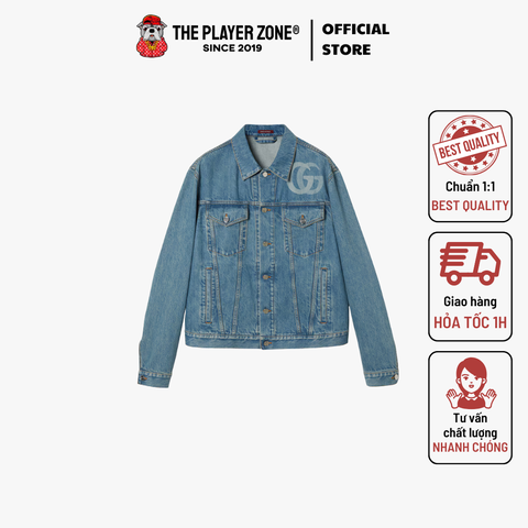 Áo Khoác Gucci Lasered Double G Denim Jacket