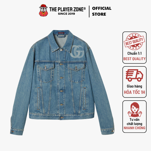 Áo Khoác Gucci Lasered Double G Denim Jacket