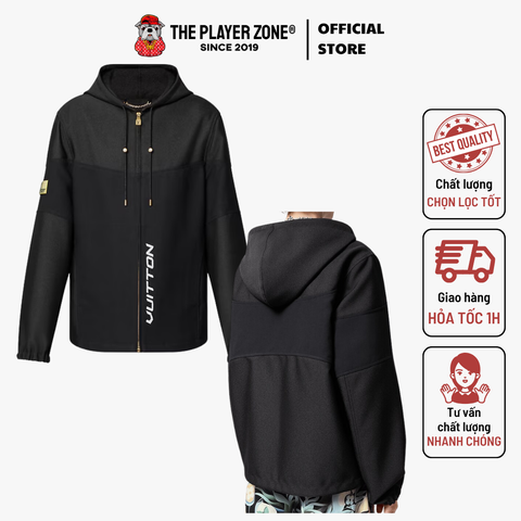 Áo Khoác LV Louis Vuitton Jaqueta de Algodão Tecnológico com Capuz - Ready-to-Wear - Đen