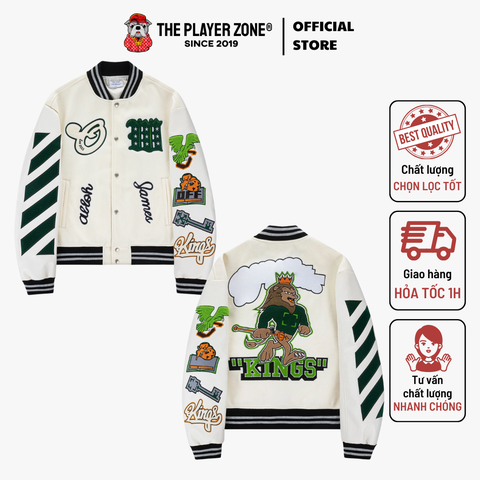 Áo Khoác Off White Lebron James Off White Kings Varsity