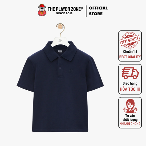 Áo Polo In Lightweight Cotton Piqué - navy