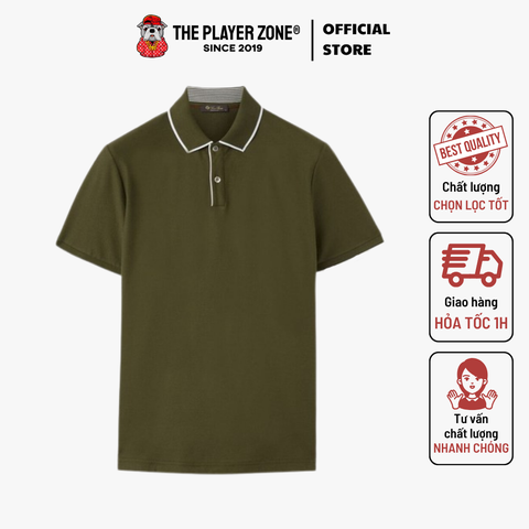 Áo Polo Loro Piana Regatta Cotton Jersey - Xanh Olive