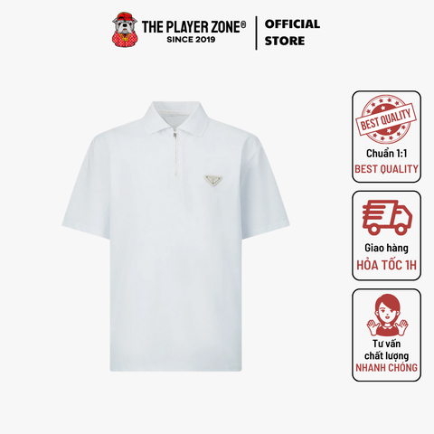 Áo Polo Prada Re-Nylon - trắng
