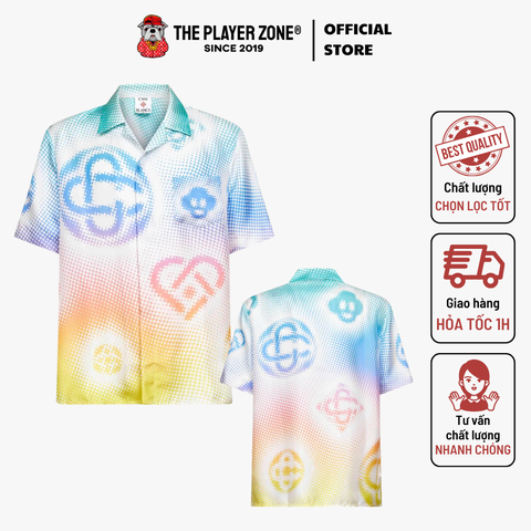 Áo Sơ Mi Casa button-up print - trắng