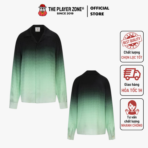 Áo Sơ Mi Casa Men's Mono Long Sleeve Relaxed Fit Bowling Shirt