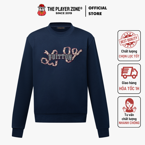 Áo Sweater LV Louis Vuitton Embroidered Cotton Crewneck