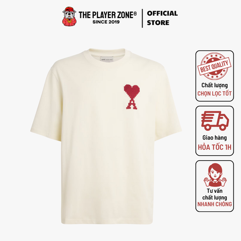 Áo Thun AMI Paris Multi Cotton Zigzag Logo - Be