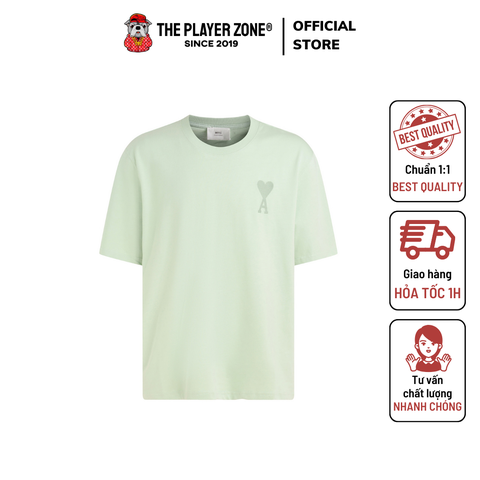 Áo thun Ami Small Heart Logo Short Sleeve T-Shirt - Aqua Green