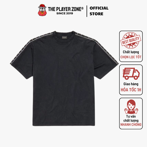 Áo Thun Balenciaga Men's Stripe T-shirt Medium Fit in Faded - Wash