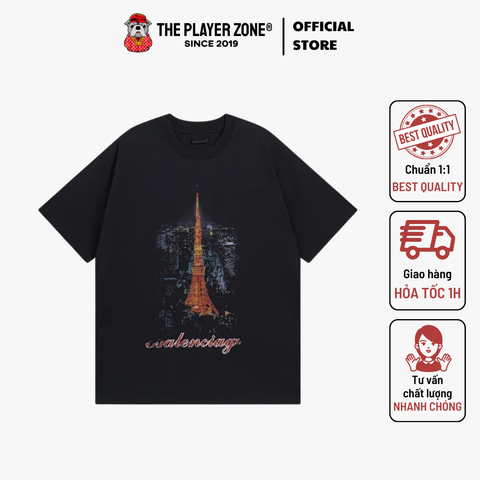 Áo Thun Balenciaga Tokyo Ginza Exclusive T-Shirt - Đen