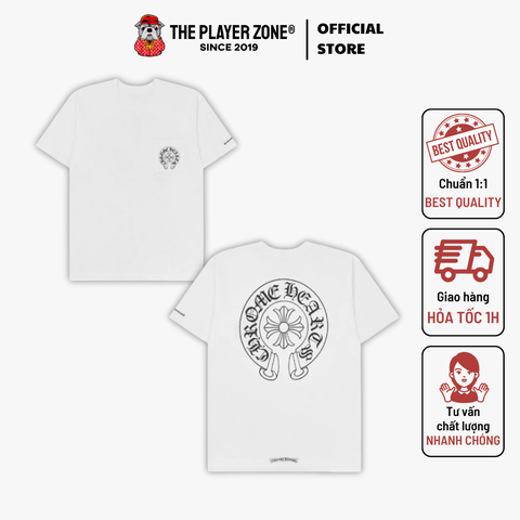 Áo Thun Chrome Hearts Horseshoe Logo Pocket T-Shirt - White