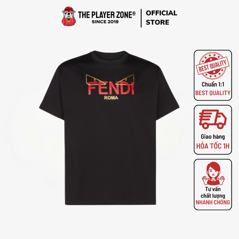 Áo Thun Fendi Logo Eyes - Đen