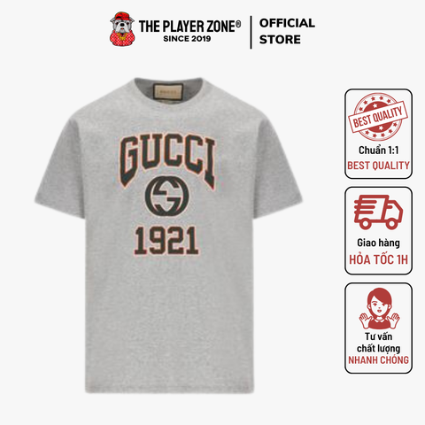 Áo Thun Gucci Cotton Jersey Printed - Grey