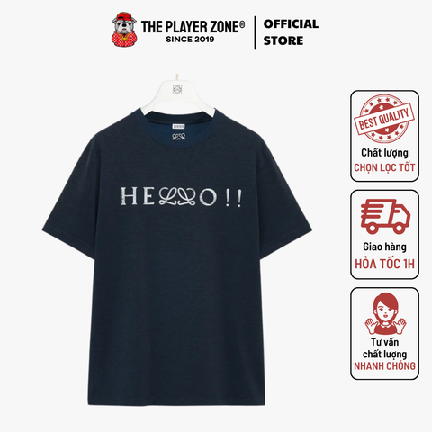 Áo Thun Loewe Regular fit T-shirt in cotton blend - Navy