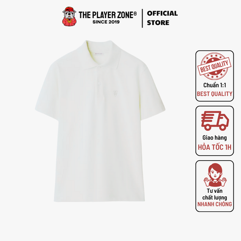 Áo Polo Burberry Burberry Cotton Polo Shirt in Artichoke - Trắng